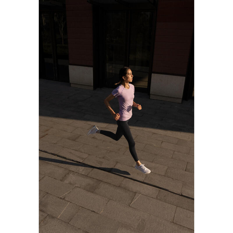 Women's Running Slim Seamless T-Shirt - Kiprun Run 500 Comfort Slim Purple