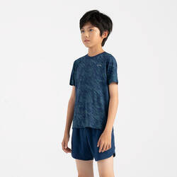 Kid's KIPRUN DRY+ 900 running shorts - navy and green