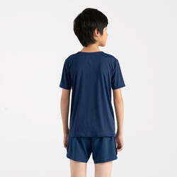 Kid's KIPRUN DRY+ 900 running shorts - navy and green