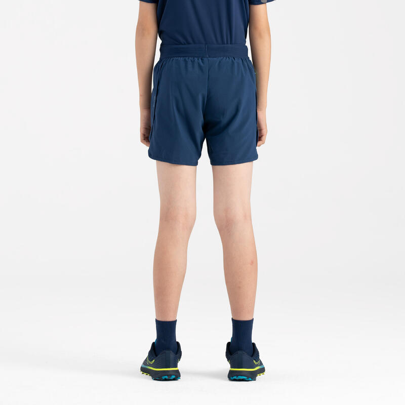 Kid's KIPRUN DRY+ 900 running shorts - navy and green