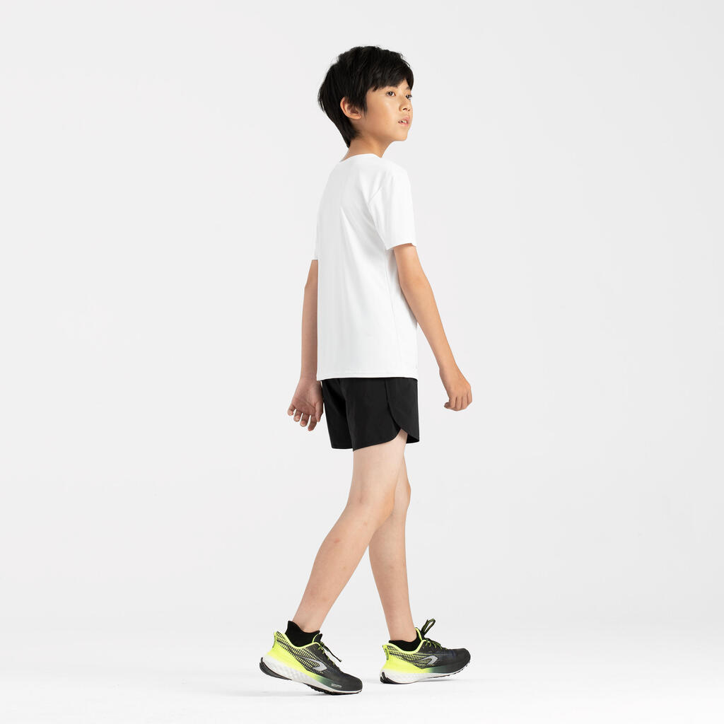 T-shirt de running respirant Enfant - KIPRUN Dry+ 500 marine gris