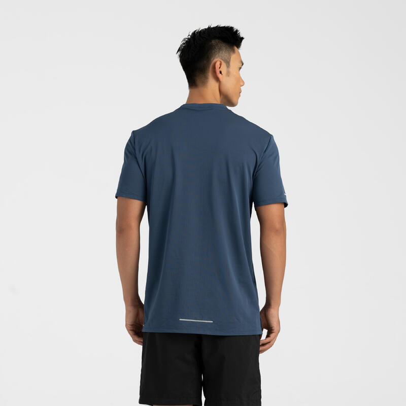 Men's Breathable Running T-shirt - Kiprun Run 500 Dry Slate Blue