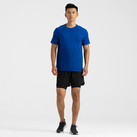 Шорти чоловічі Run 2 в 1500 для бігу чорні