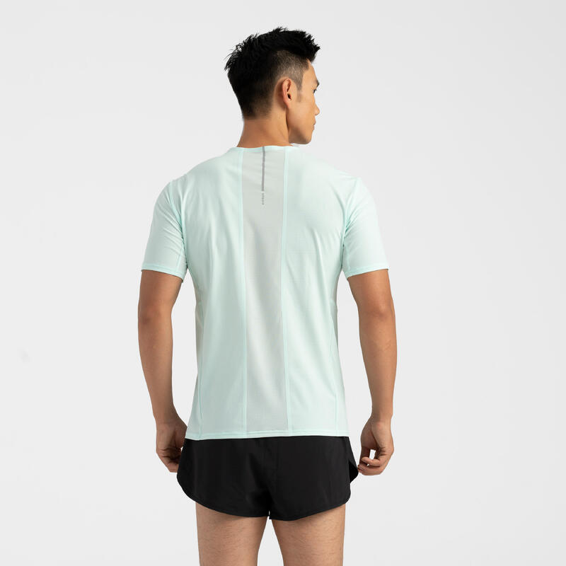 Men's Running T-Shirt Breathable KIPRUN LIGHT - Light green