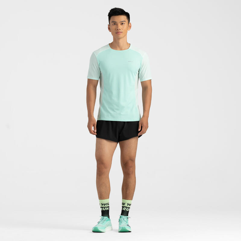 Men's Running T-Shirt Breathable KIPRUN LIGHT - Light green