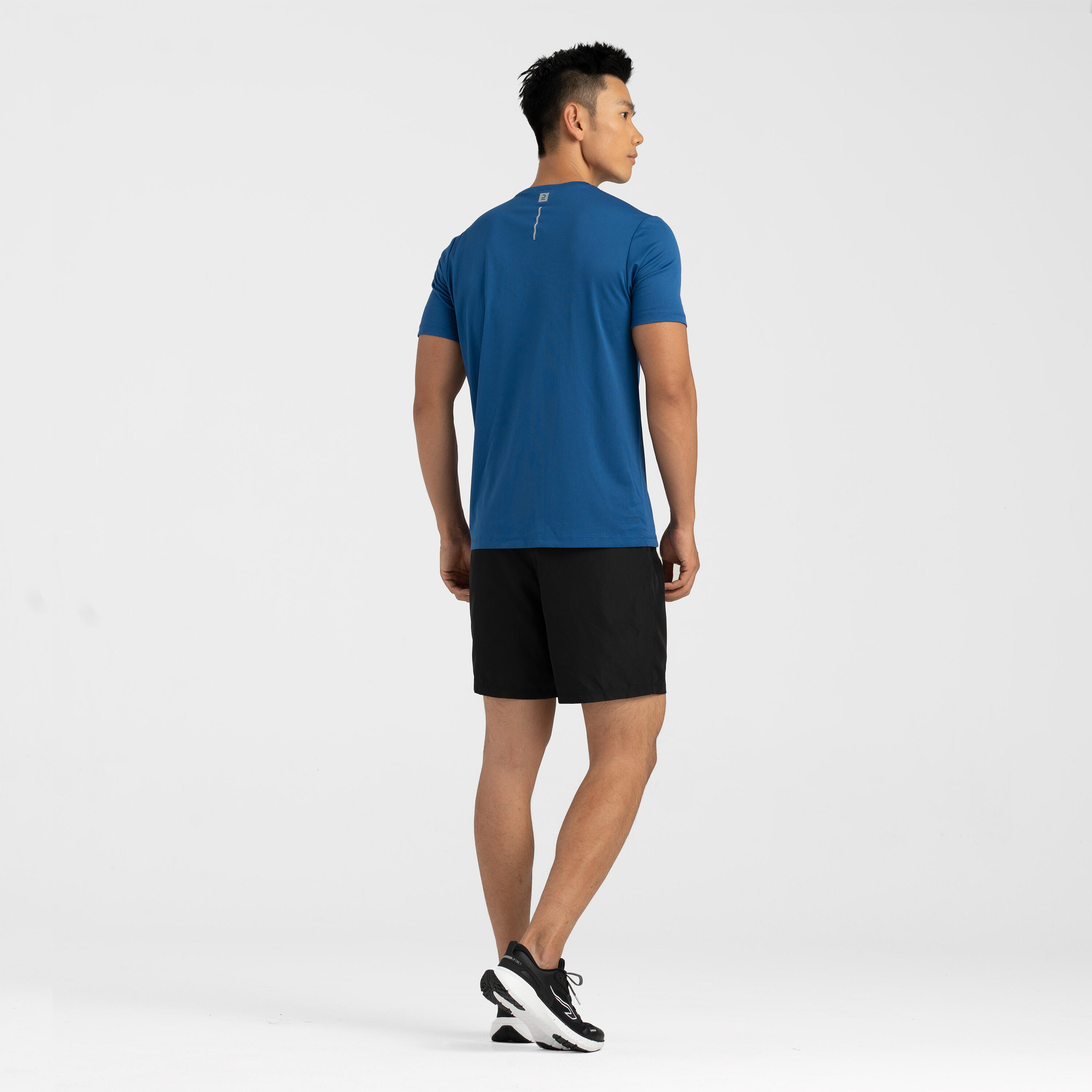 Men Running T-Shirt Breathable, Quick Dry, Kiprun 100 - Blue