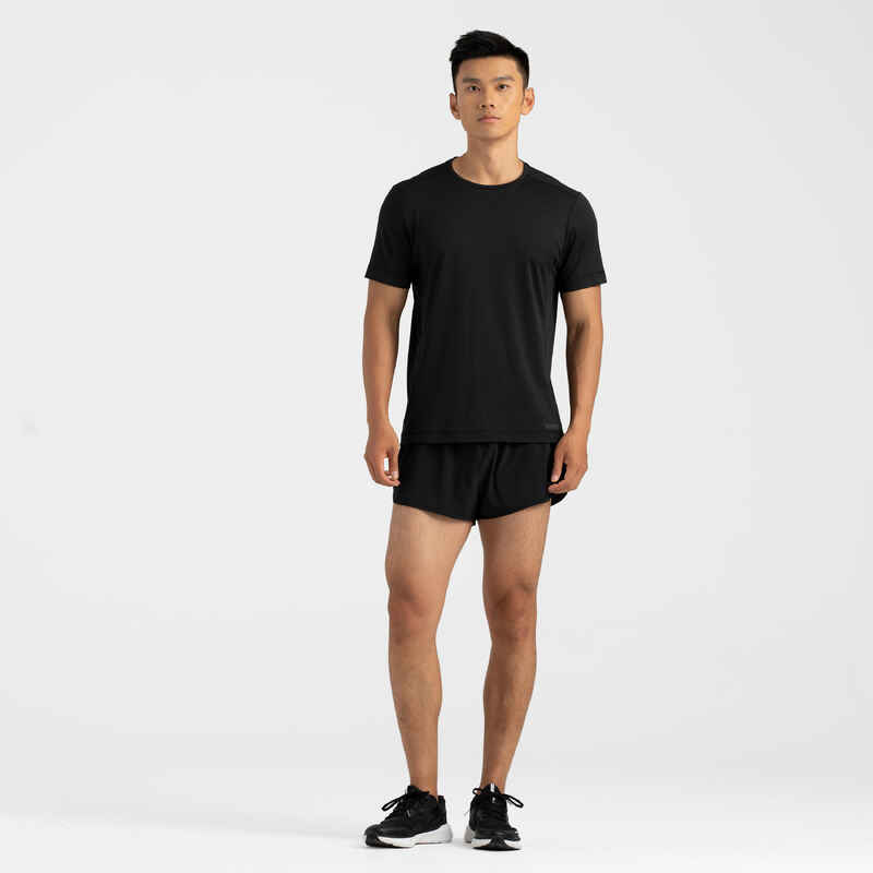 Dry Men's Breathable Running T-shirt - Black