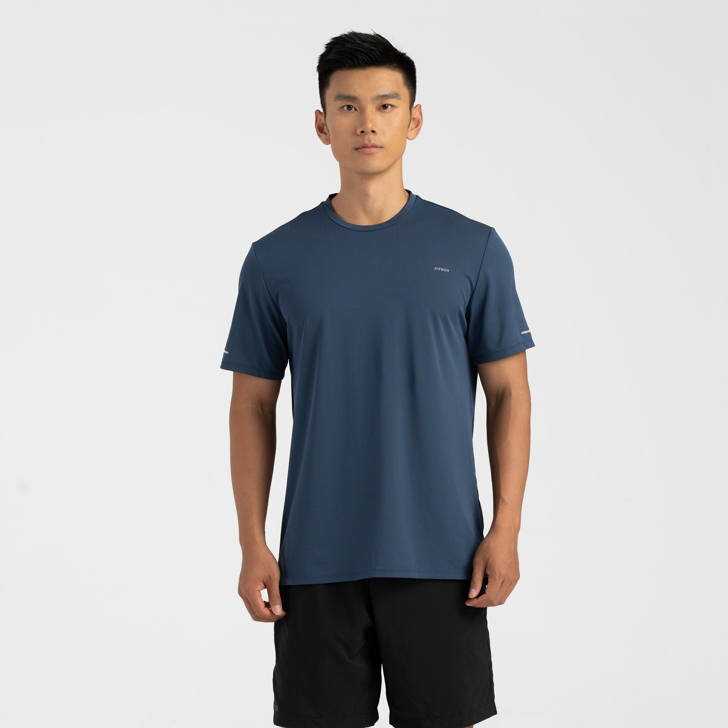 Men's Breathable Running T-shirt - Kiprun Run 500 Dry Slate Blue image