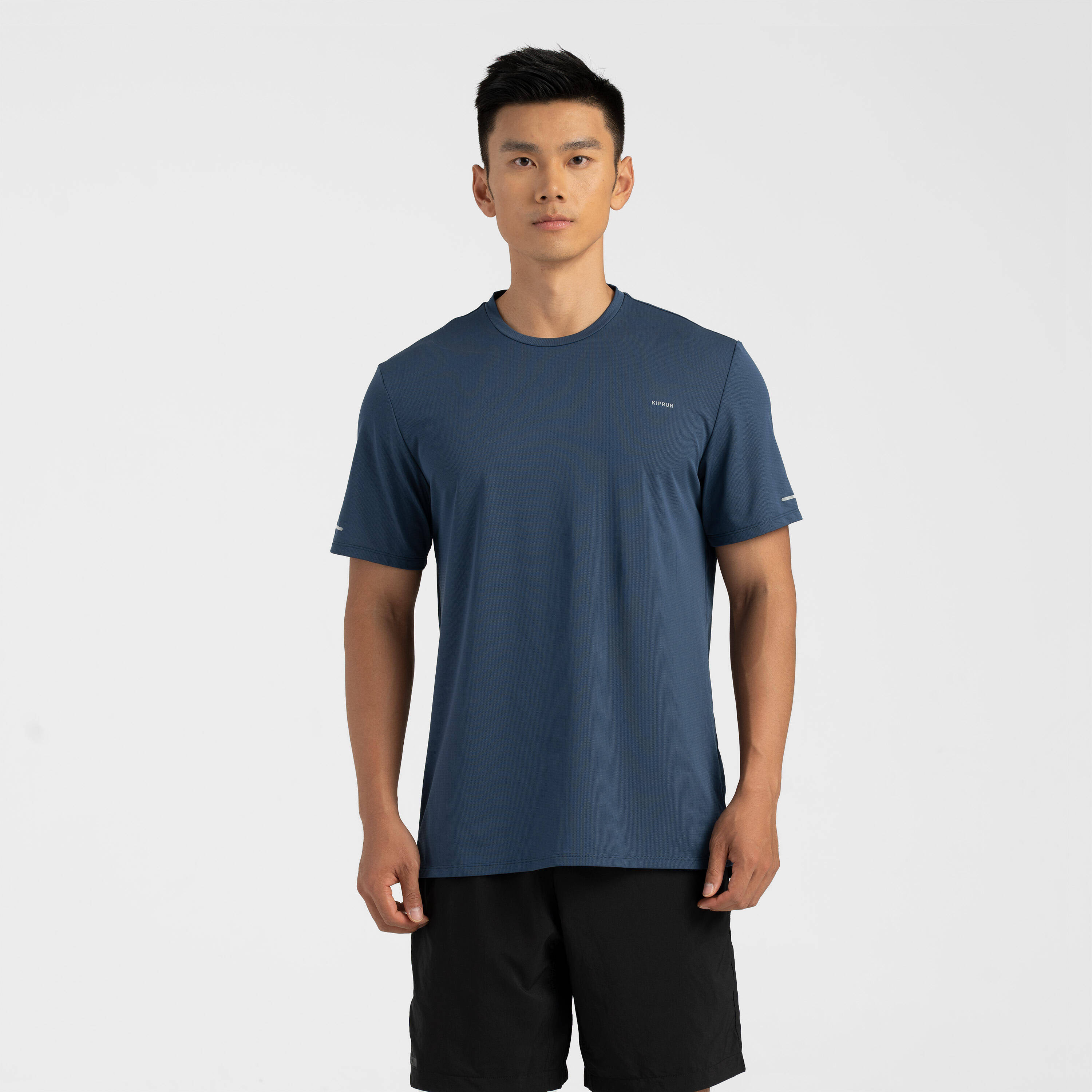 Men's Breathable Running T-shirt - Kiprun Run 500 Dry Slate Blue -  1