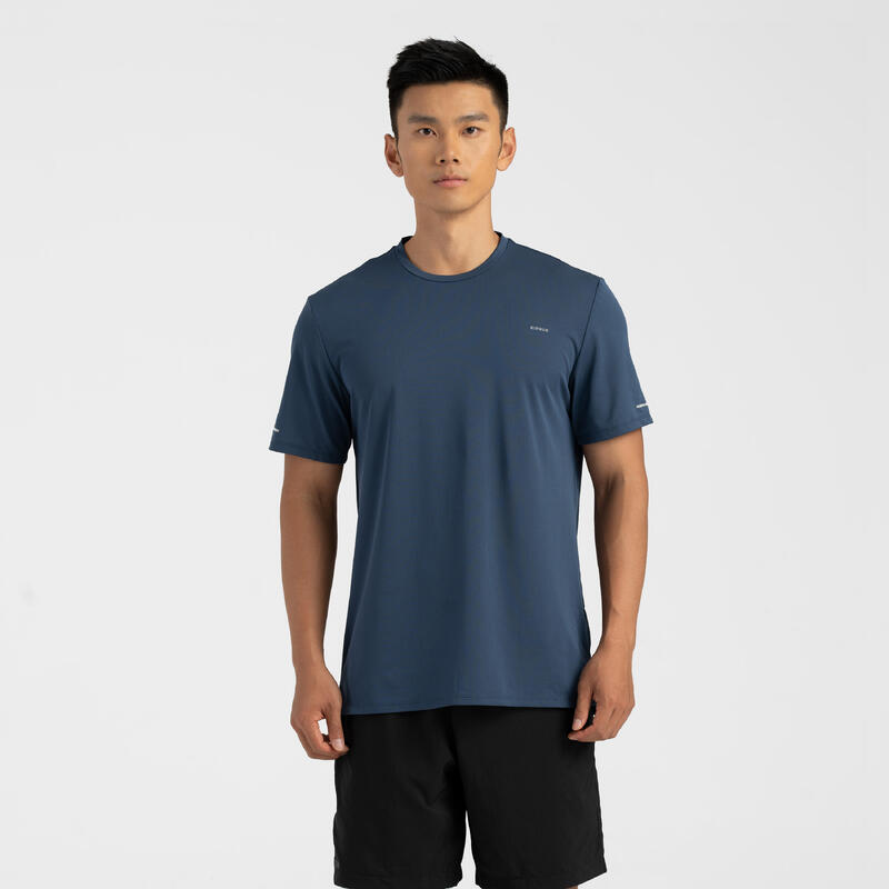 Men's Breathable Running T-shirt - Kiprun Run 500 Dry Slate Blue