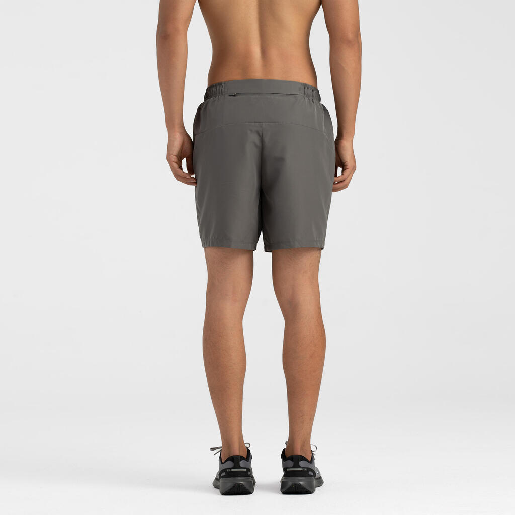 Short de running Homme - KIPRUN Run 100 Gris foncé