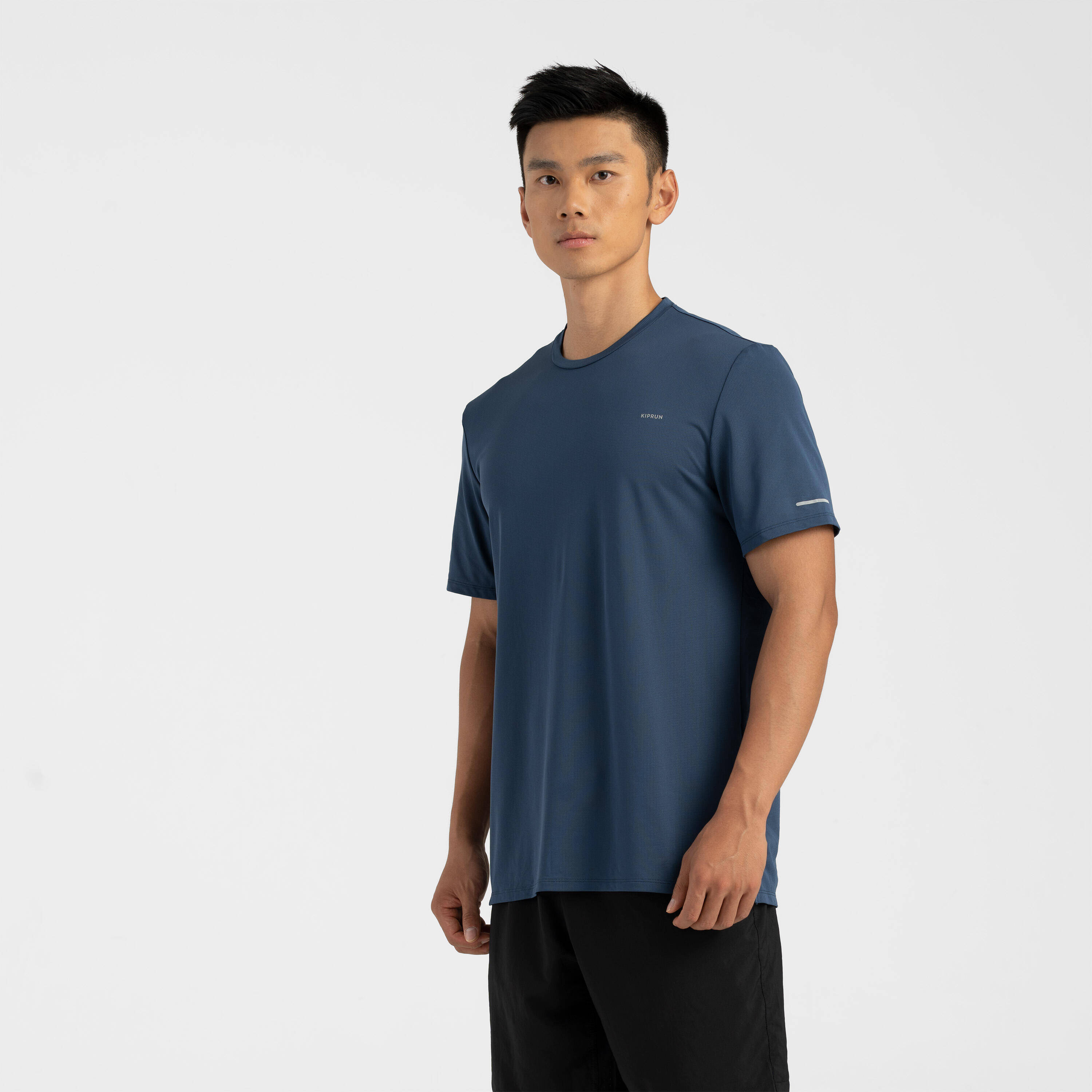 Men's Breathable Running T-shirt - Kiprun Run 500 Dry Slate Blue -  4