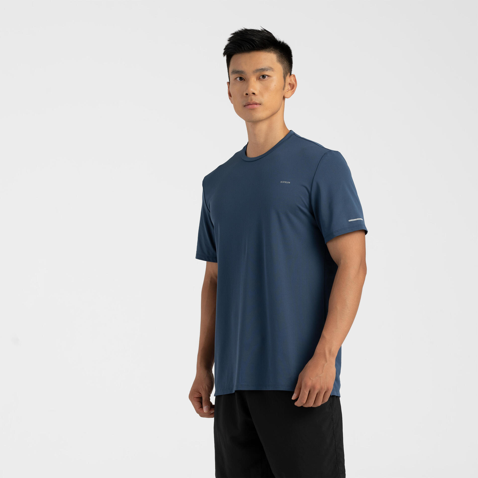 Men s Breathable Running T shirt Kiprun Run 500 Dry Slate Blue men-s-breathable-running-t-shirt-kiprun-run-500-dry-slate-blue