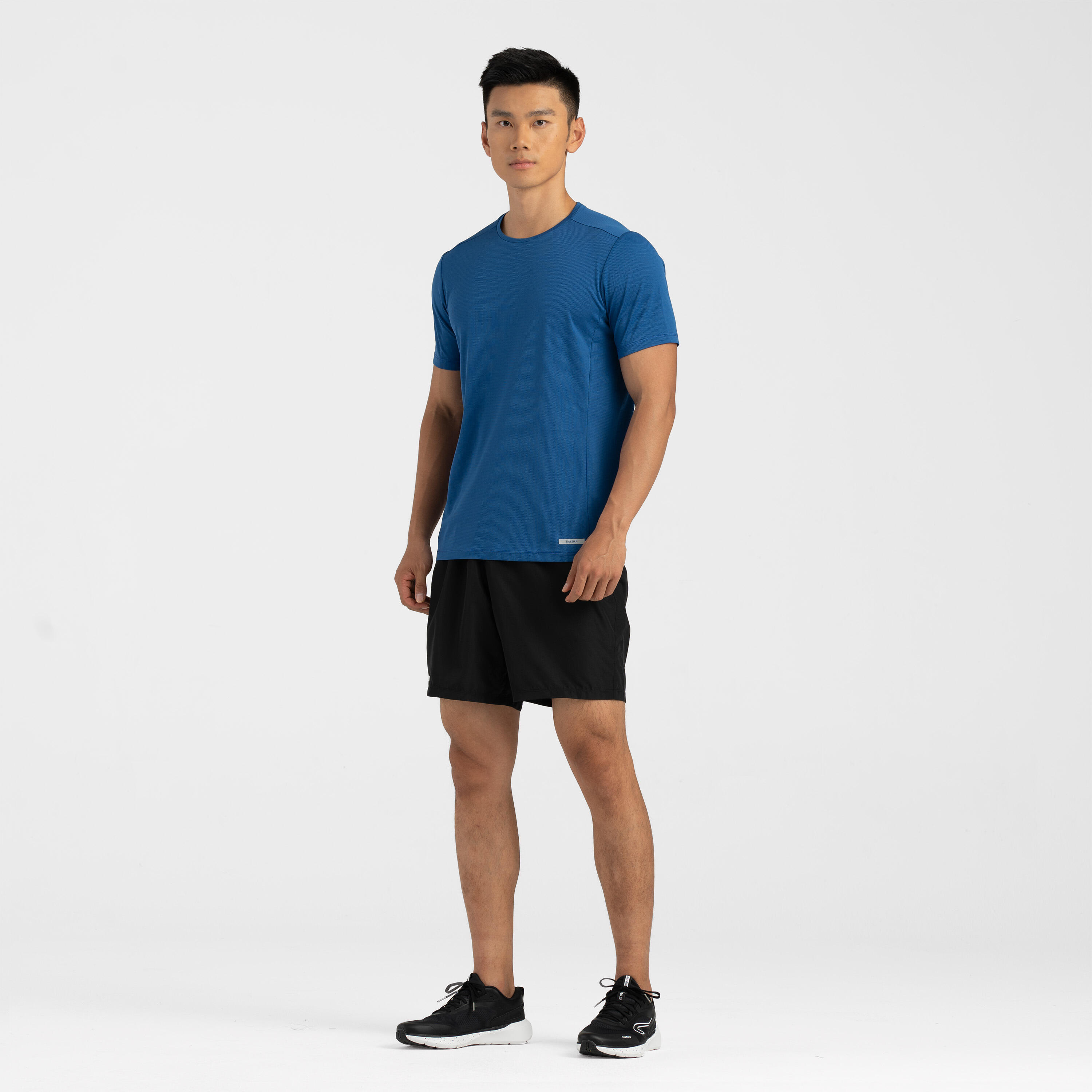 Men Running T-Shirt Breathable, Quick Dry, Kiprun 100 - Blue