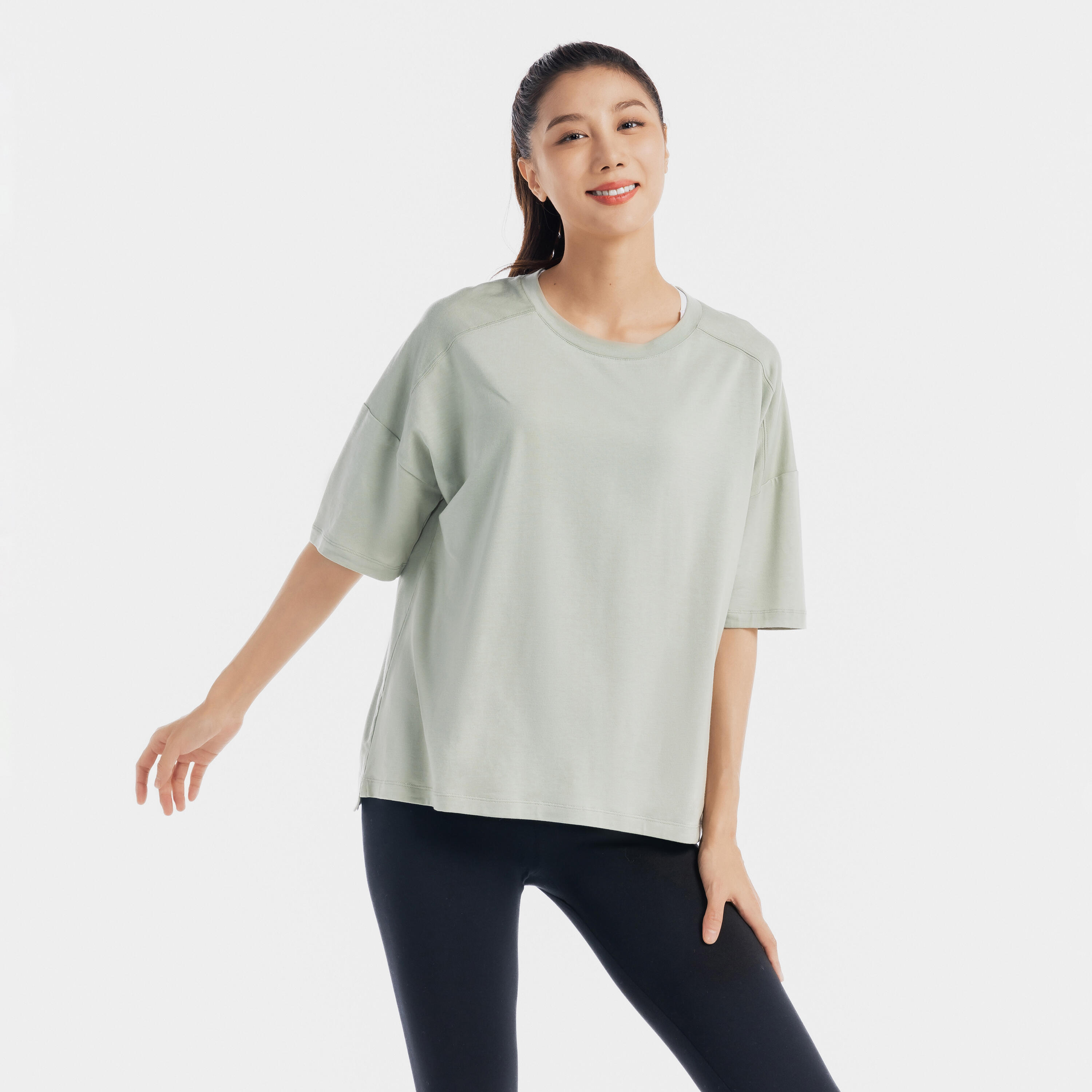 Women's Gym Cotton blend T-shirt regular fit-Burgundy