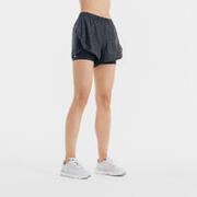 2-in-1 Anti-Chafing Fitness Shorts - Black