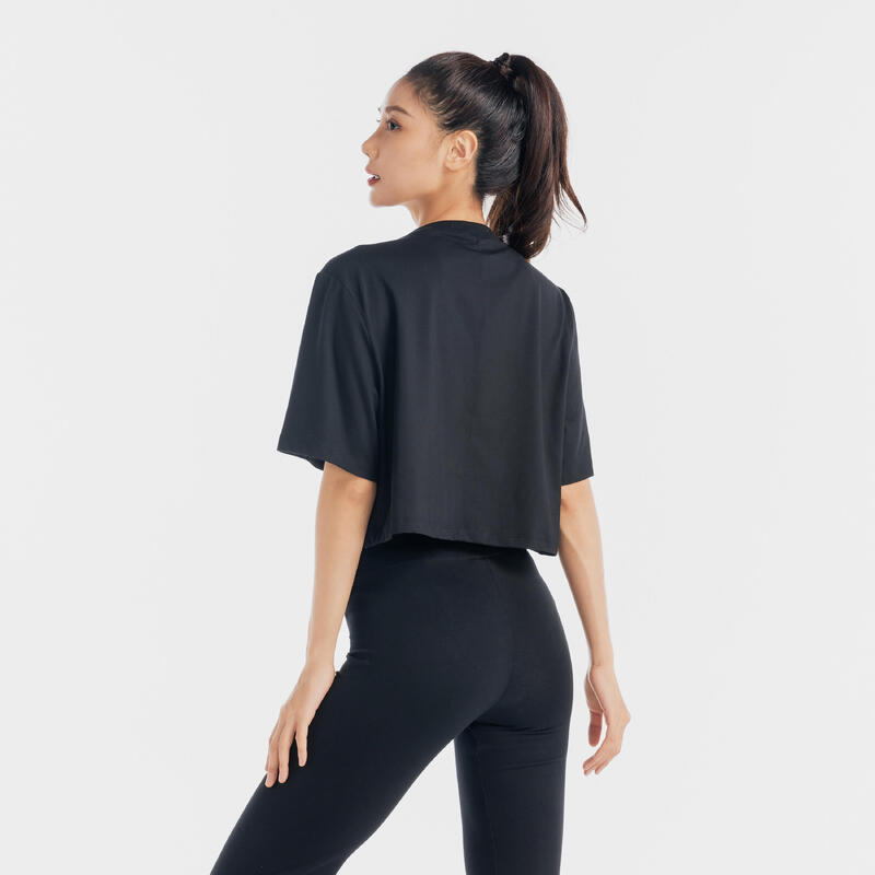 Women's Cropped T-Shirt 520 - Black