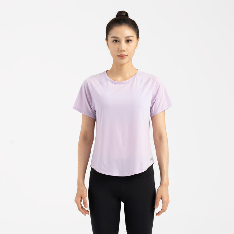 女款 T 恤 RUN DRY+－淡紫色
