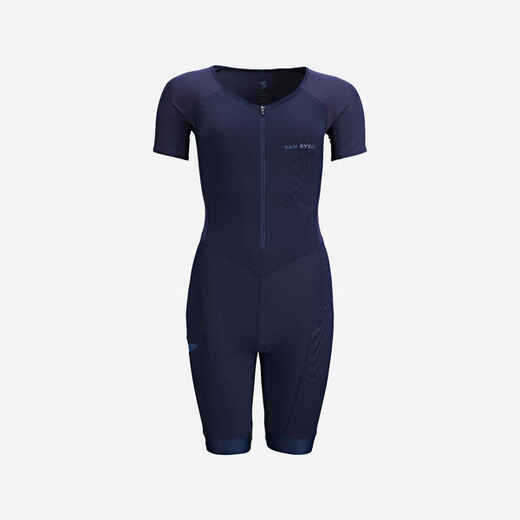 
      Sieviešu īso distanču triatlona tērps ar īsām piedurknēm “Trisuit”, tumši zils
  