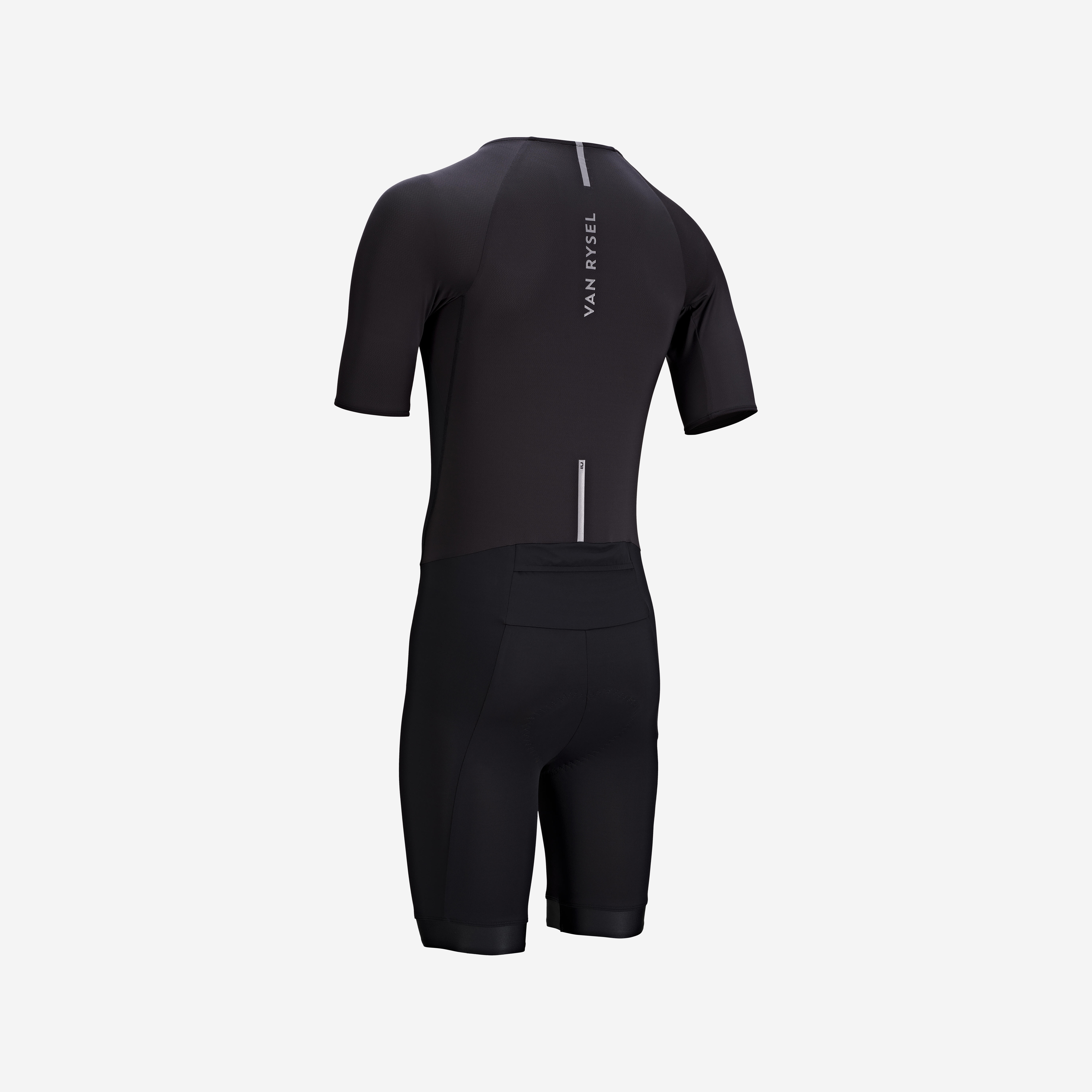 Tuta Da Triathlon Uomo Maniche Corte, Per Nuoto Bici Corsa, Ironman, Con Tasca E Antiscivolo