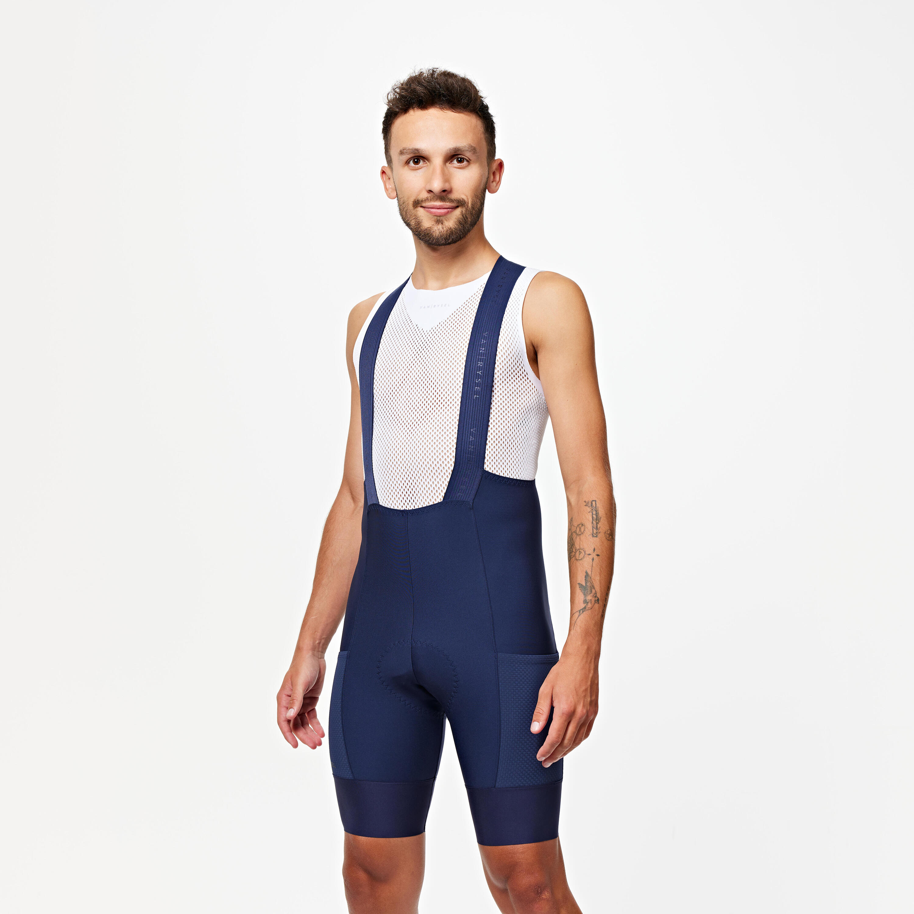 Men's Road Cycling Bib Shorts Endurance - Navy Blue 2/4