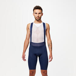Culotte Ciclismo corto con tirantes Hombre Racer 3 Azul Marino