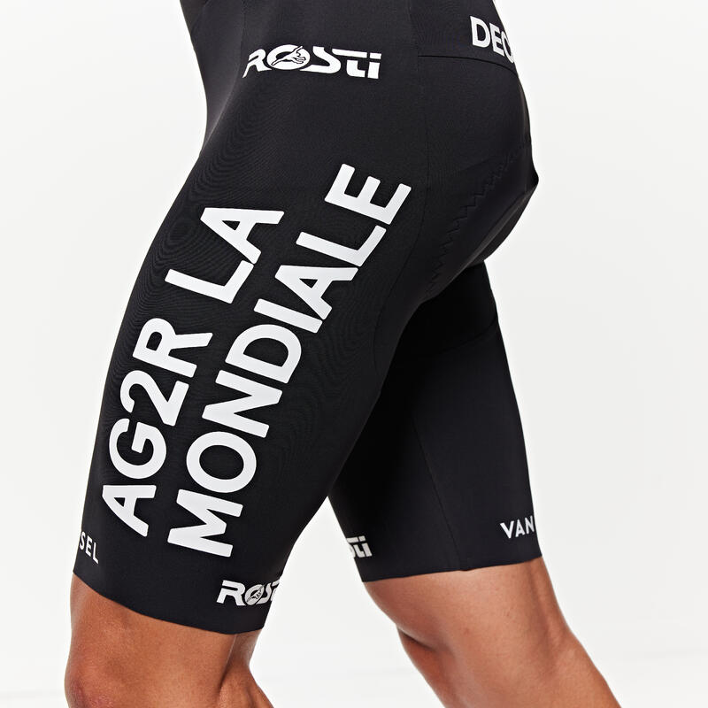 Calções Justos de Ciclismo Verão Homem DECATHLON AG2R LA MONDIALE Team Replica