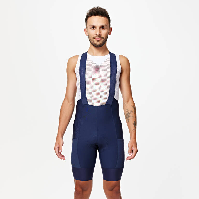 Men's Road Cycling Bib Shorts Endurance - Navy Blue