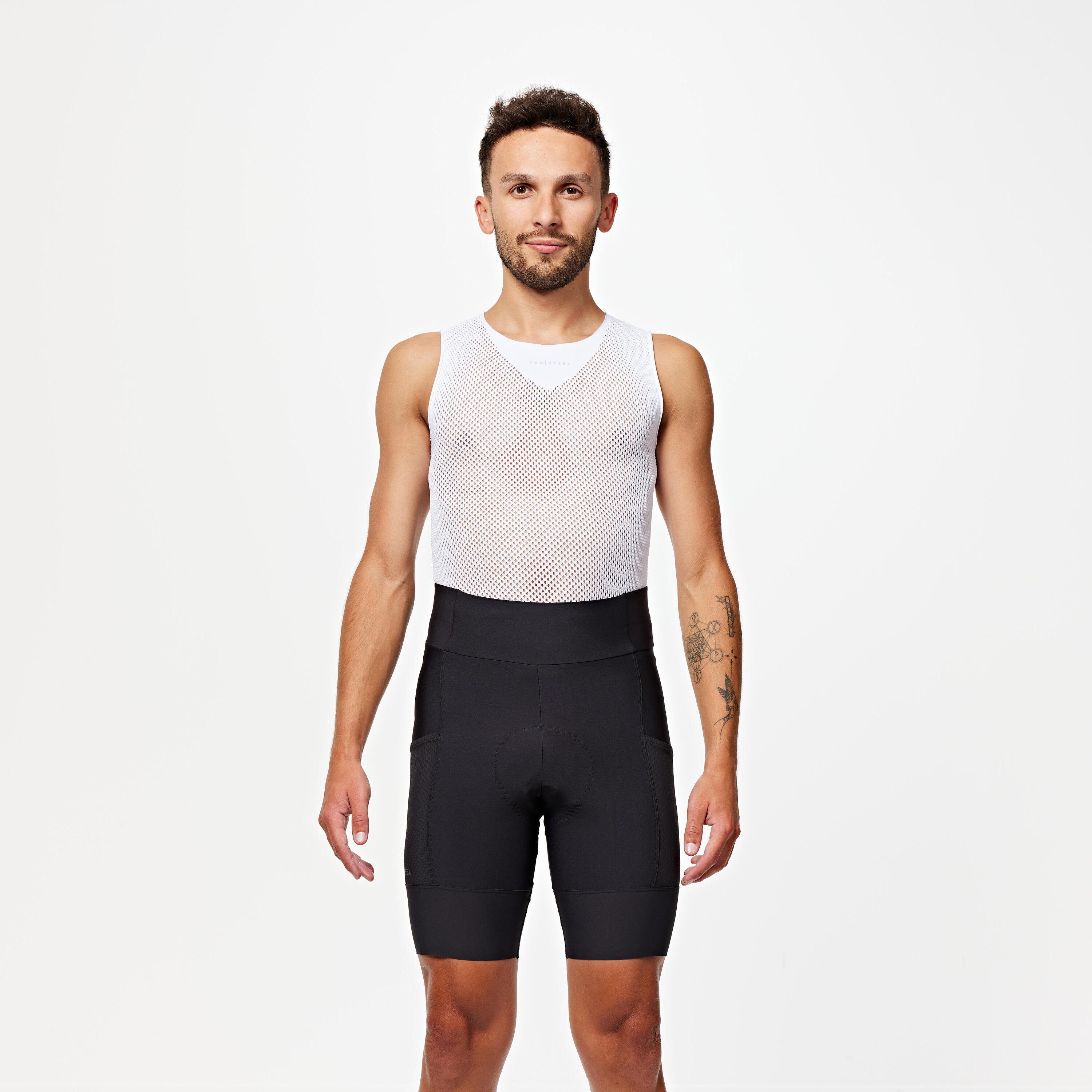 Men's Road Cycling Shorts Endurance - Black 1/4