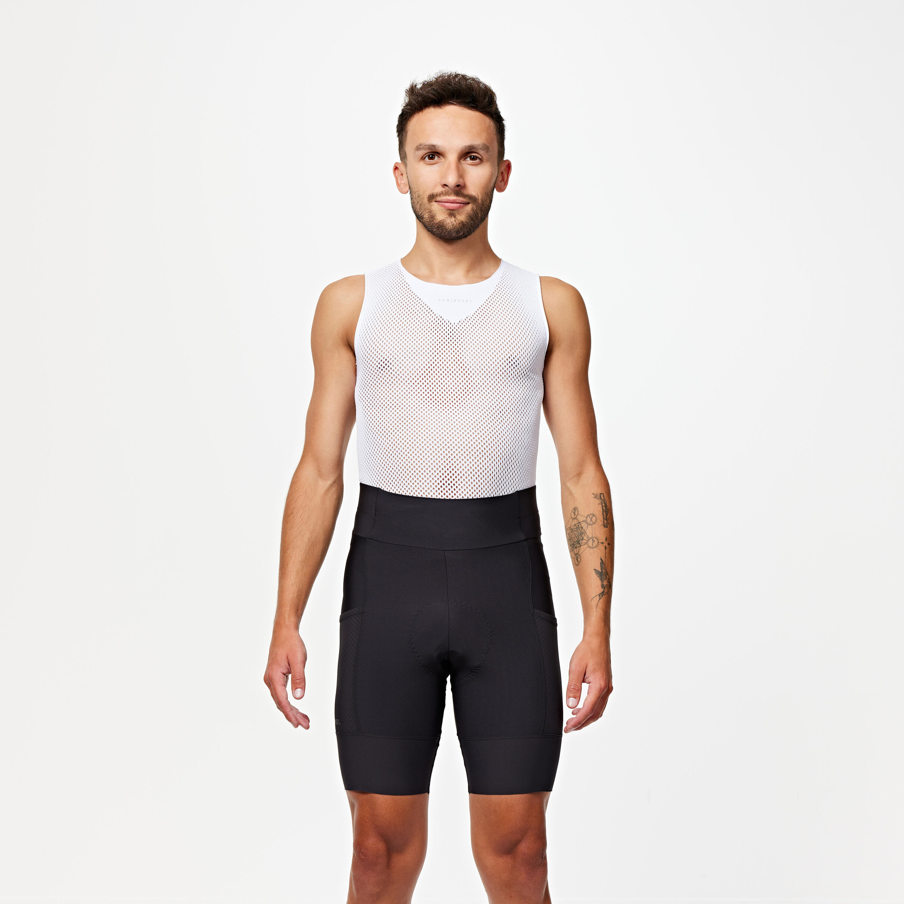 VAN RYSEL Men's Road Cycling Shorts Endurance - Black