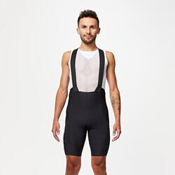 Cuissard bretelles de vélo de route homme Endurance Noir