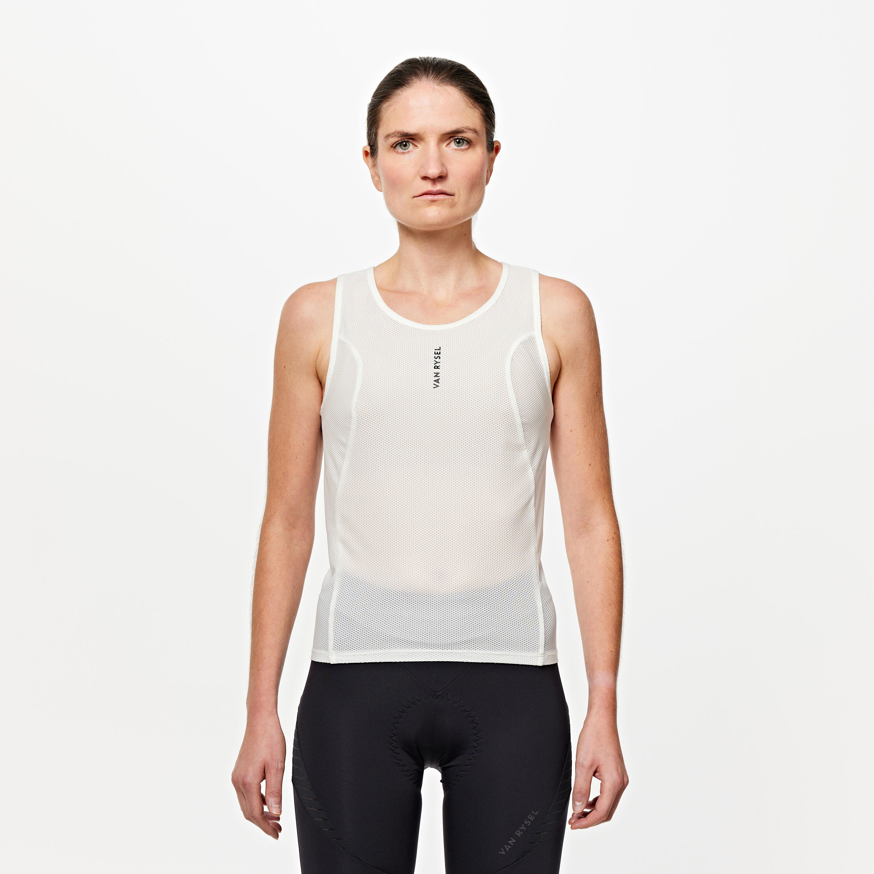 VAN RYSEL Maglia termica ciclismo donna EDR bianca