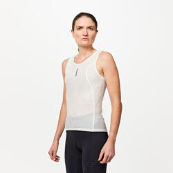 Sous-maillot de vélo de route mesh femme, EDR blanc