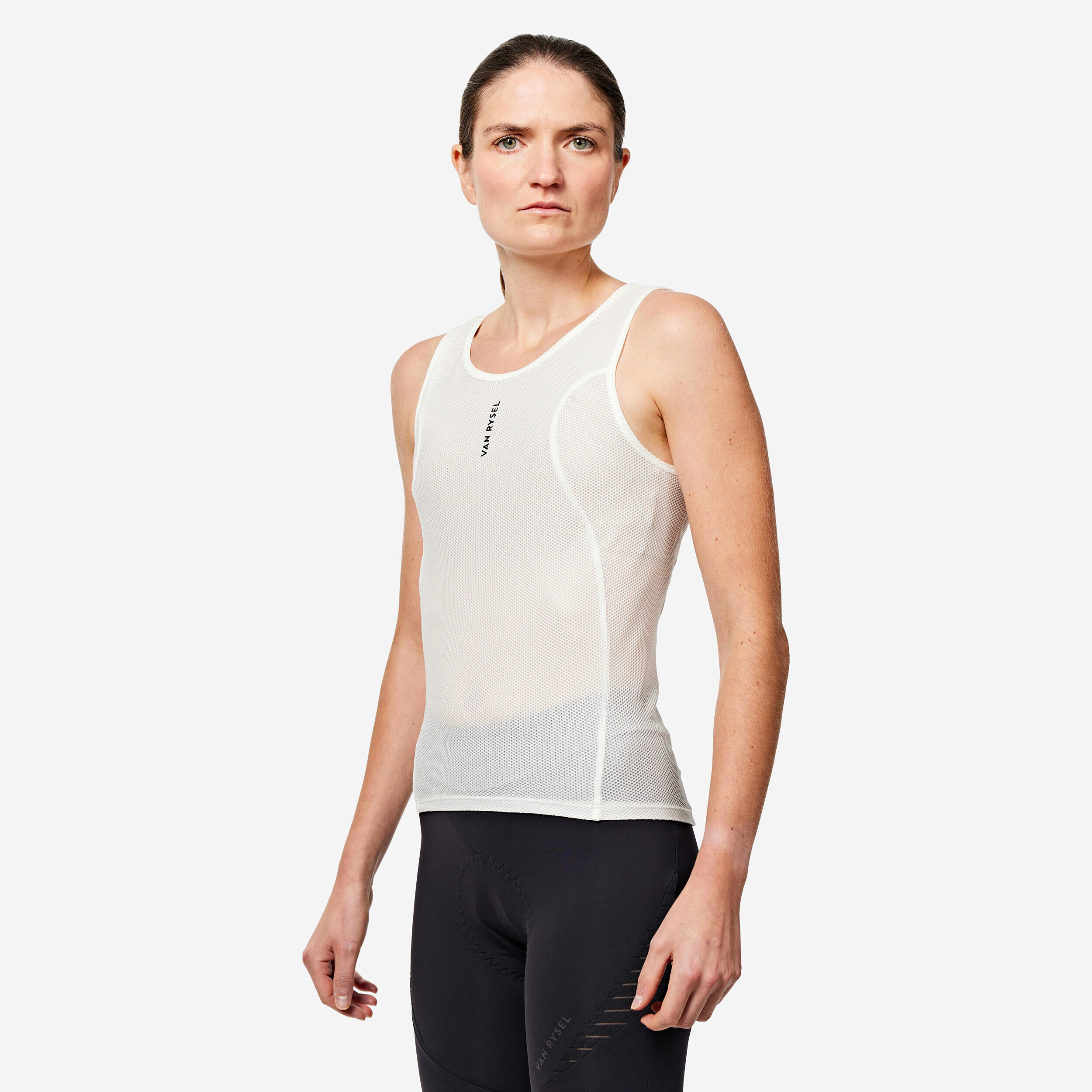 VAN RYSEL Women's Cycling Mesh Warm Weather Base Layer - White