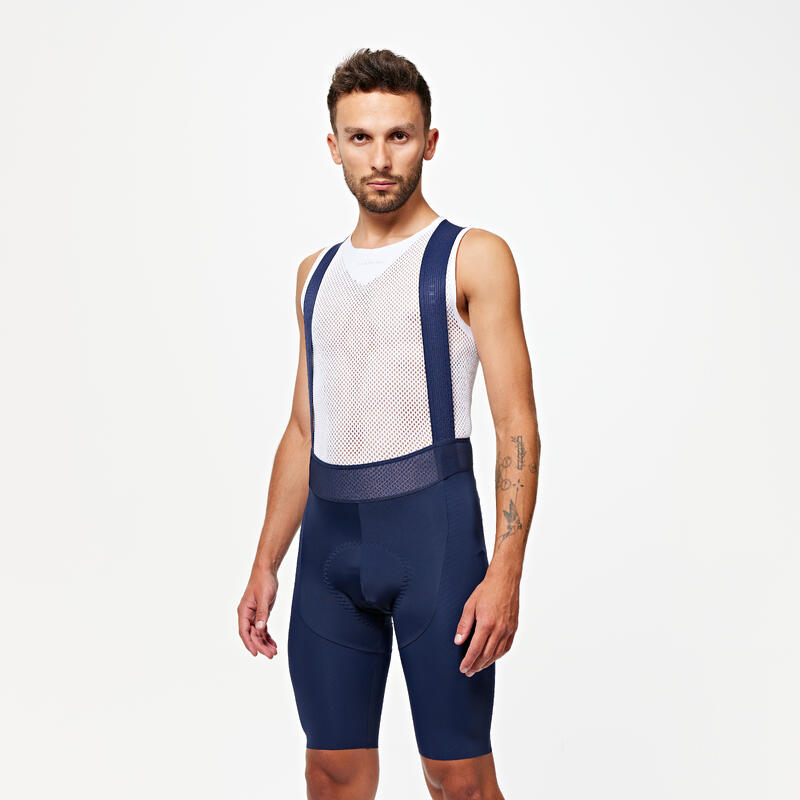 Culotte Ciclismo Carretera Racer 3 Hombre Azul Marino Verano