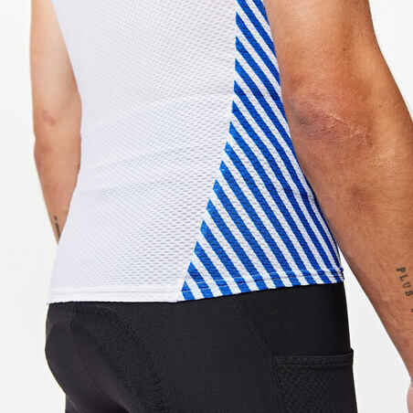 Vasariniai dviratininko apatiniai marškinėliai „Training“, balti, mėlyni