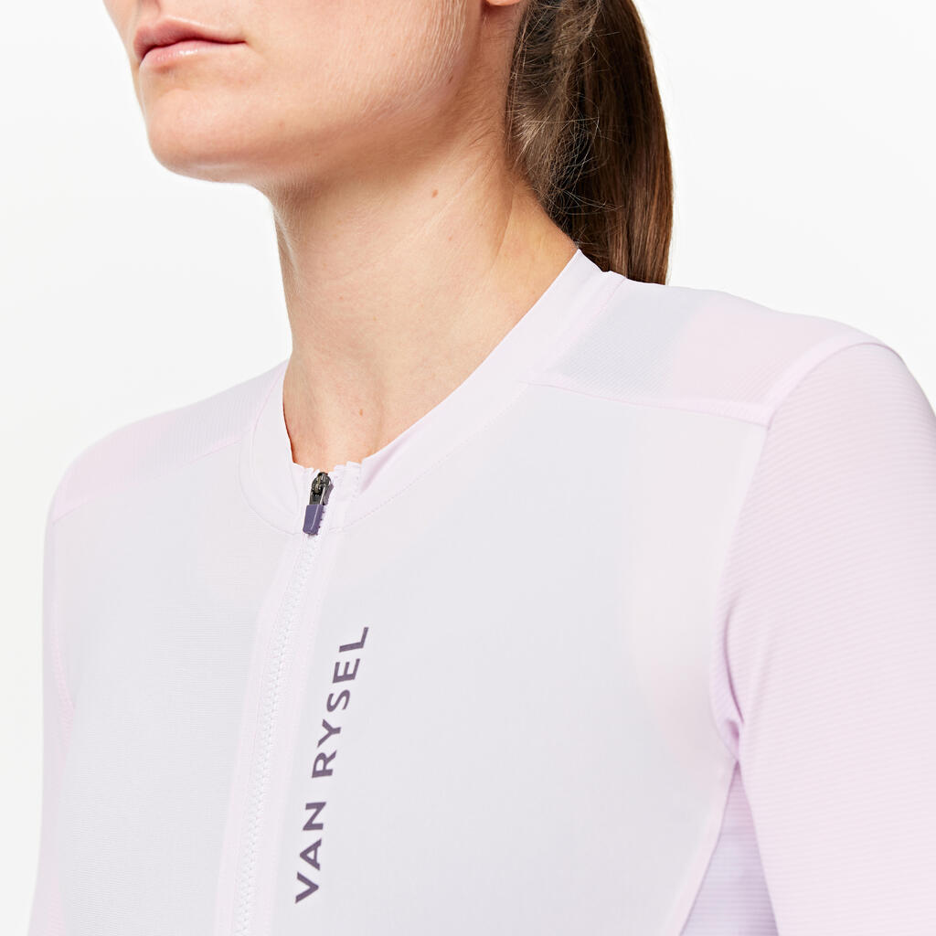 Lila uniseks biciklistička majica kratkih rukava RACER 2