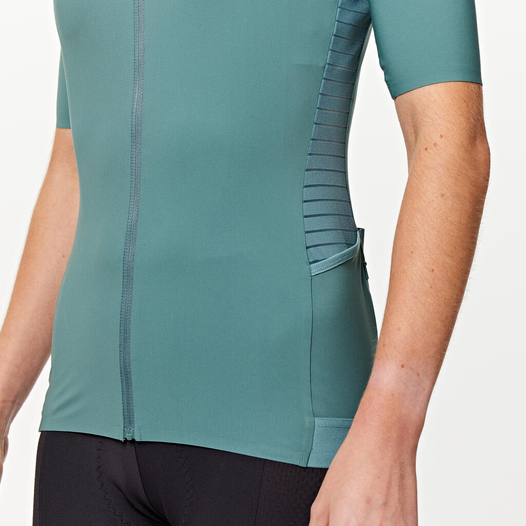 Women's Road Cycling Short-Sleeved Jersey Endurance - Cedar