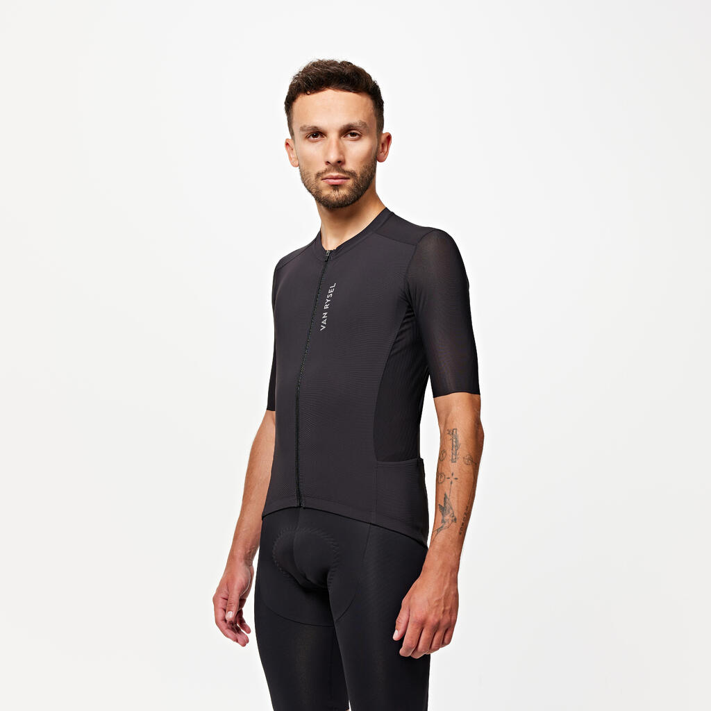 Unisex letný cyklistický dres Racer 2 s krátkym rukávom biely