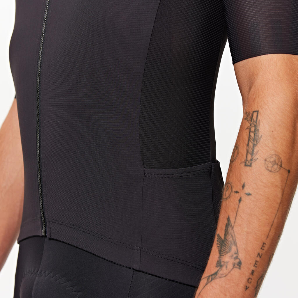 Unisex letný cyklistický dres Racer 2 s krátkym rukávom biely