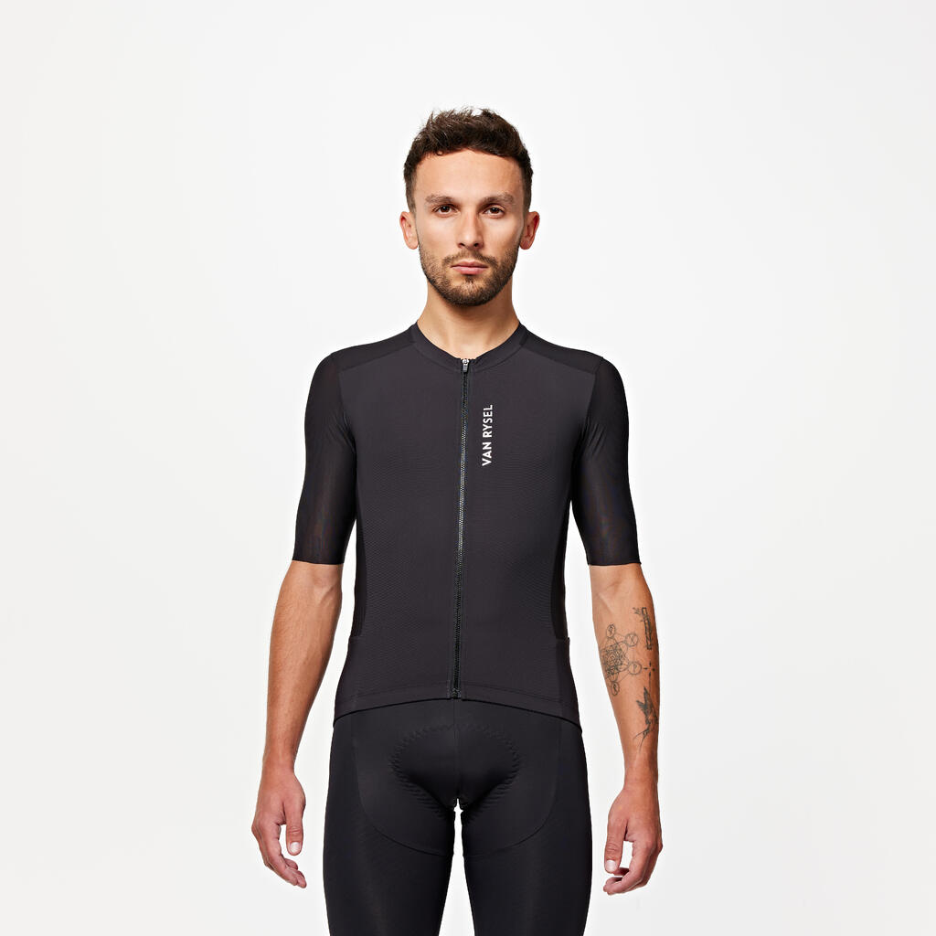 Unisex letný cyklistický dres Racer 2 s krátkym rukávom biely