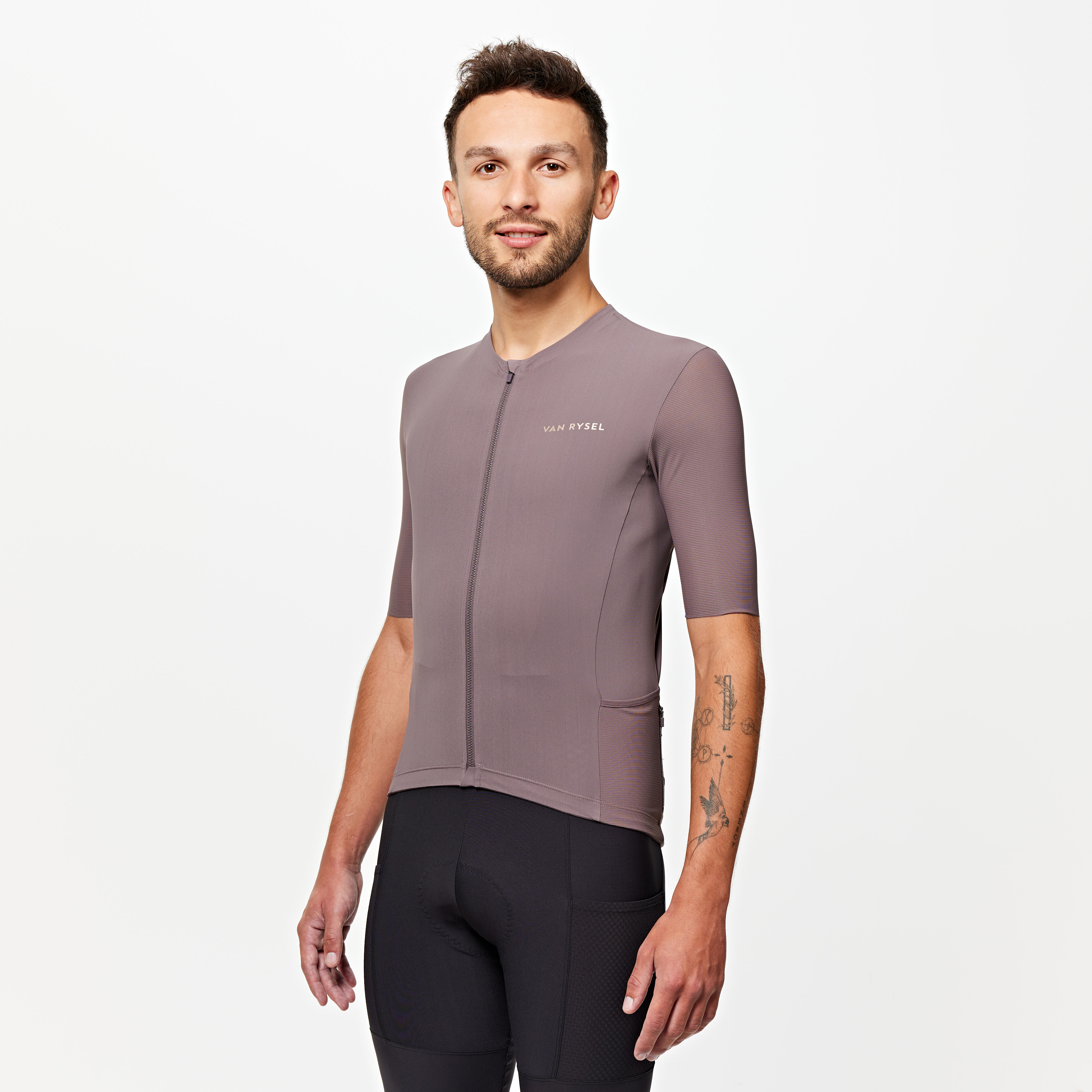 Maillot Velo Route manches courtes ete Homme ENDURANCE ULTRA 2 rouge brique VAN RYSEL Decathlon