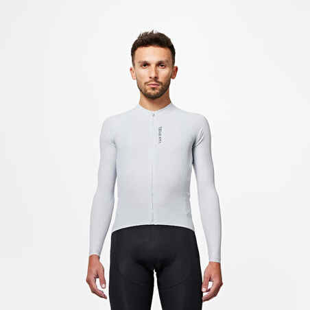 Vyriški vasariniai UVP plento dviratininko marškinėliai ilgomis rankovėmis, „Racer Ultralight“, pilki