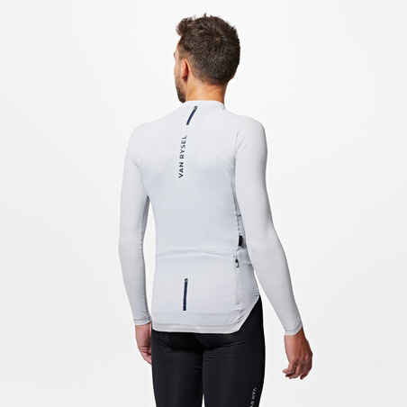 Men's Long-Sleeved UVP Road Cycling Summer Jersey Racer Ultralight - Grey