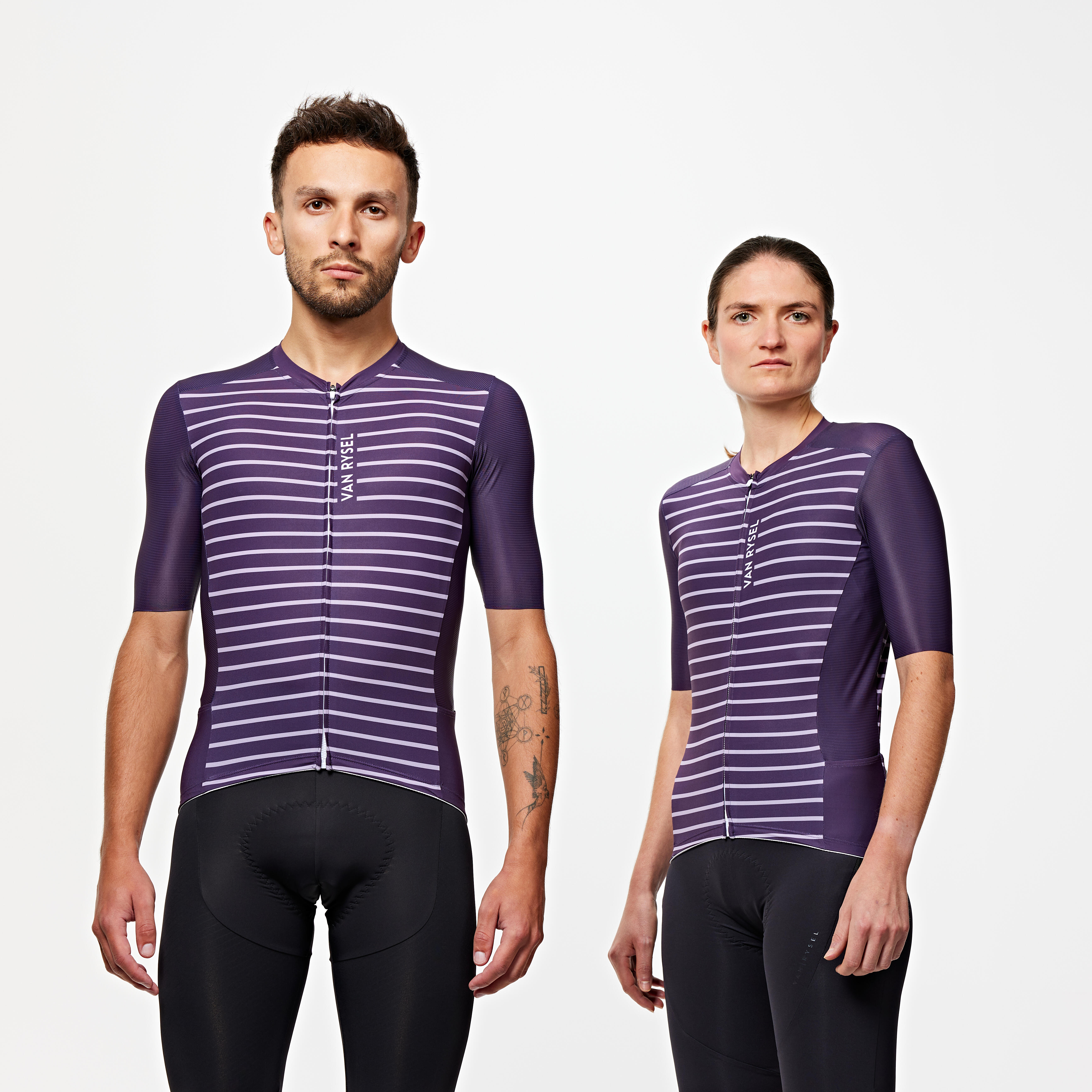Van Rysel - Maillot De Vélo Route Manches Courtes Été Unisexe - Racer 2 - Maillot Manches Courtes - Velos Et Equipements Route - Violet - 44l - Decathlon