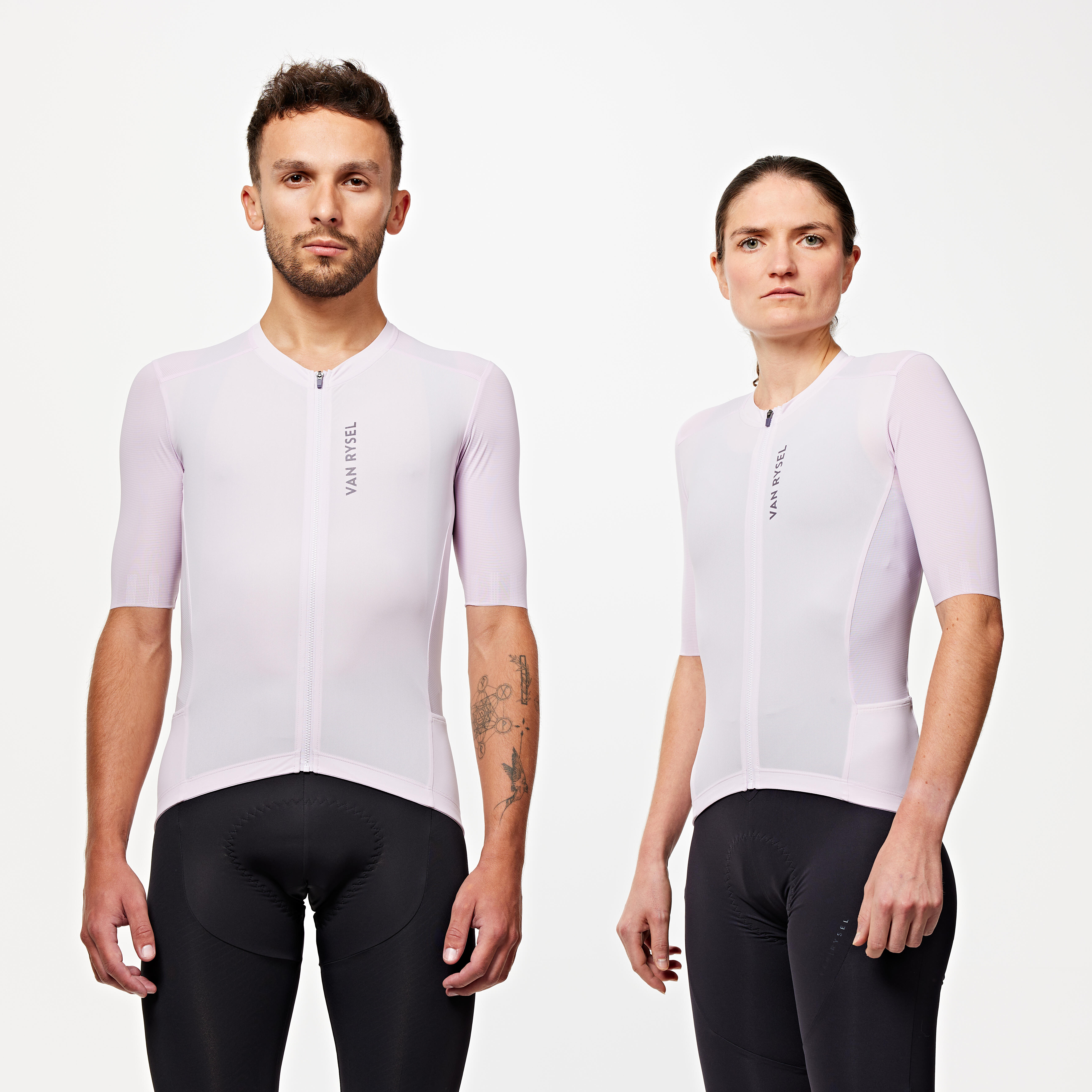 Decathlon | Maglia ciclismo adulto unisex Van Rysel RACER 2 lilla |  Van Rysel