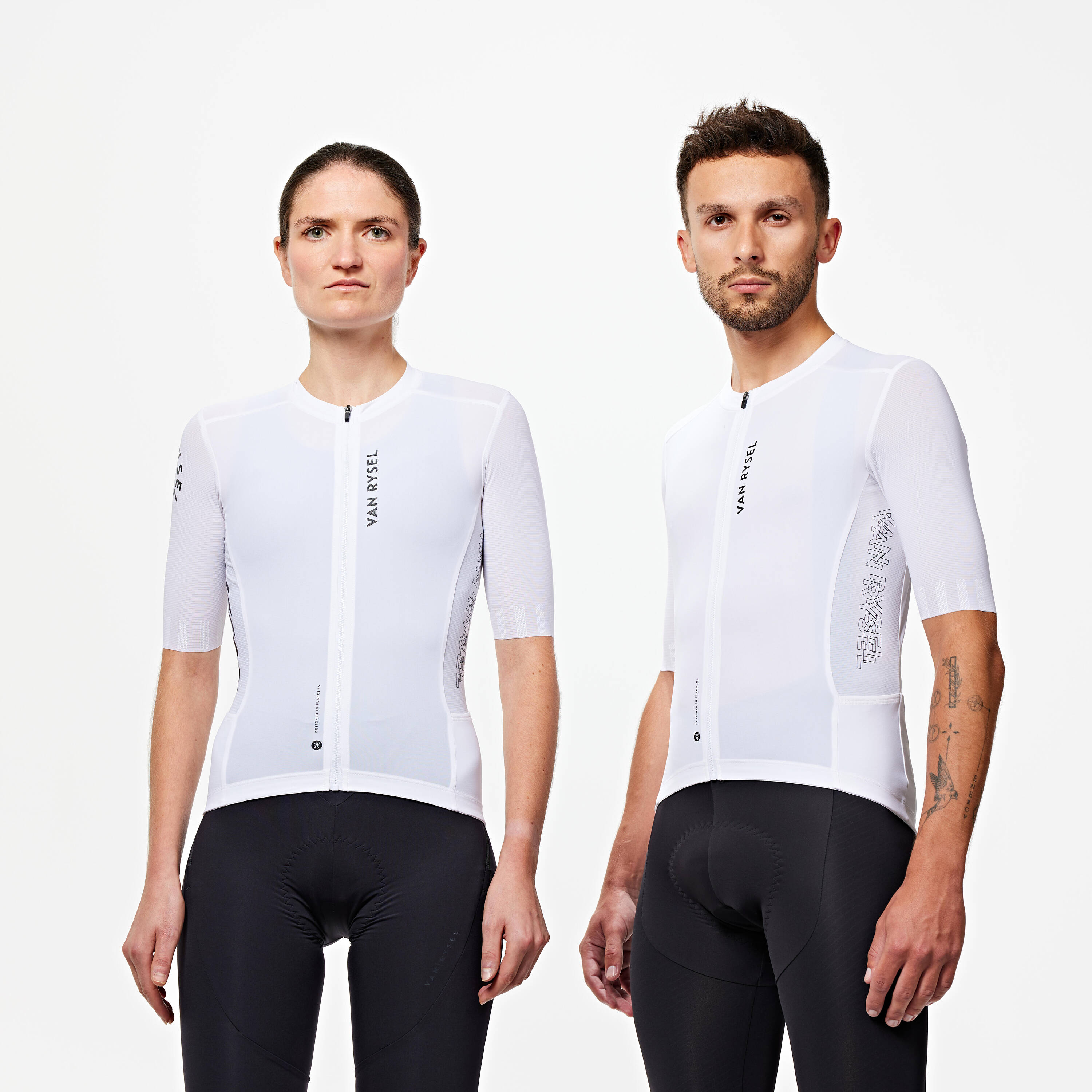 Unisex Cycling Short Sleeve Jersey Breathable Racer 2 - White -  1