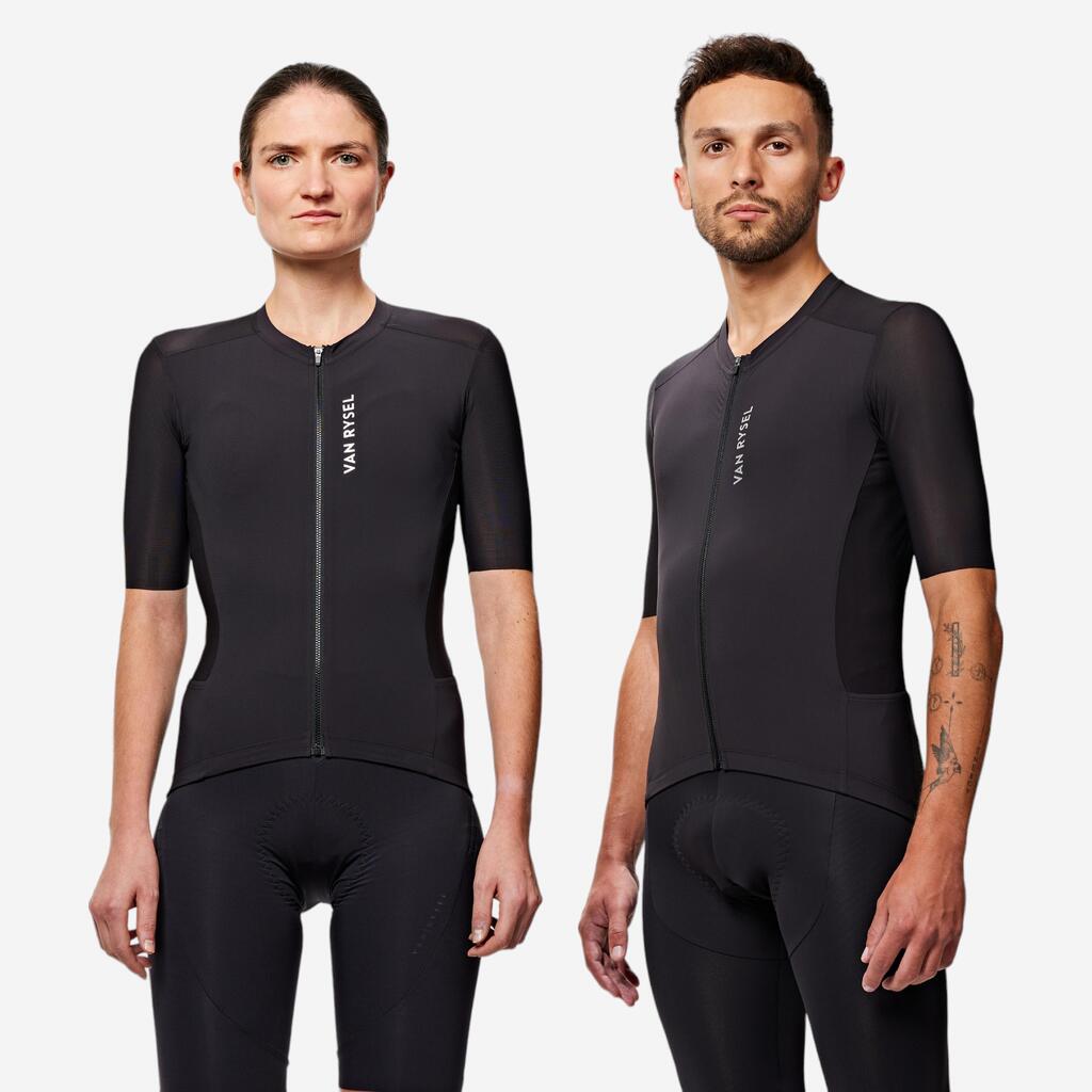 Unisex letný cyklistický dres Racer 2 s krátkym rukávom biely