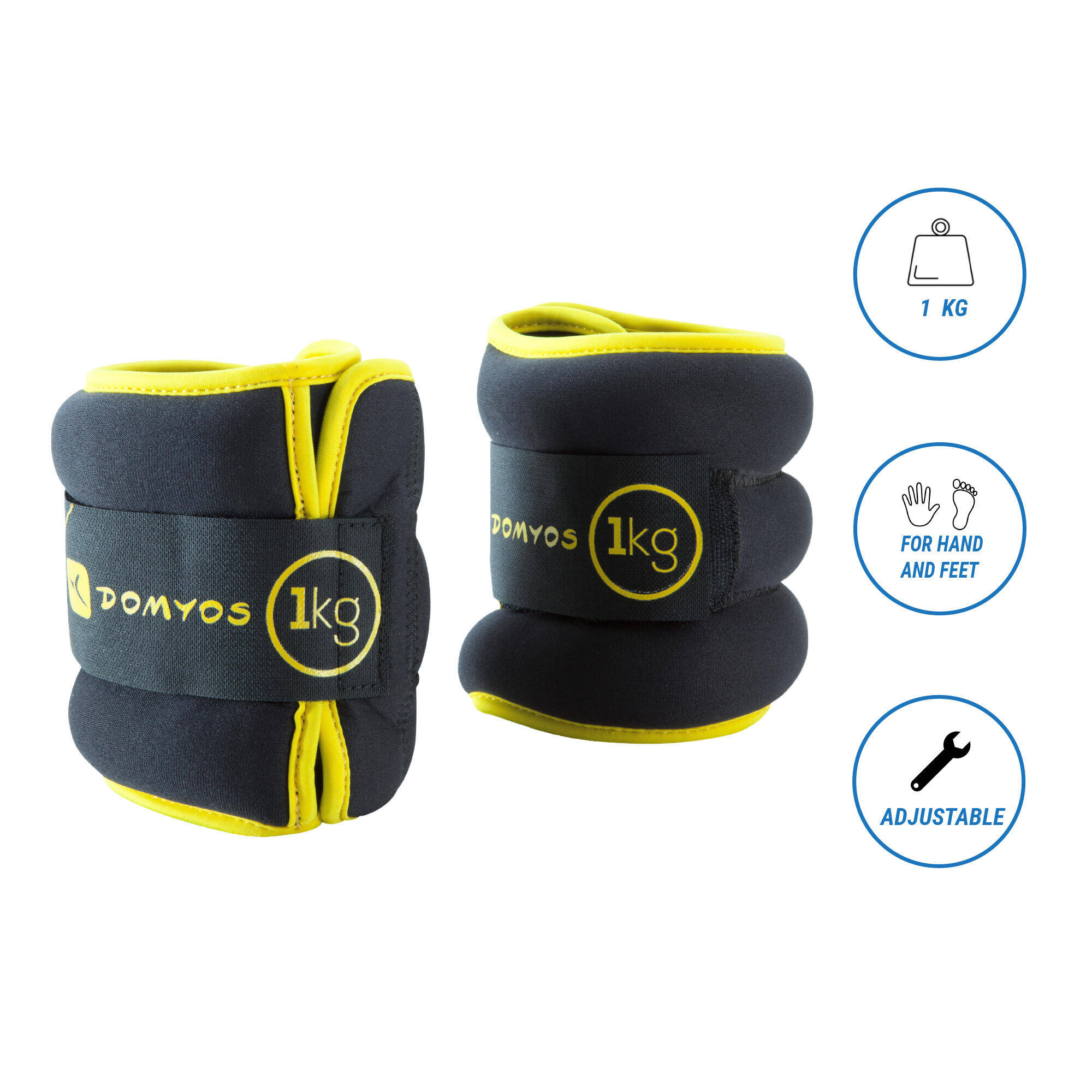 1 Kg Ankle and Wrist Weight for Running, Jogging, Cycling, Iron Filled -Set of 2 -  2
