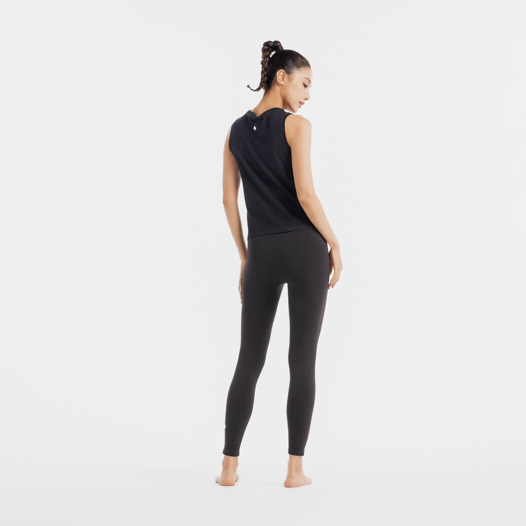 Débardeur de Yoga Extensible pour Femme - Noir Graphite